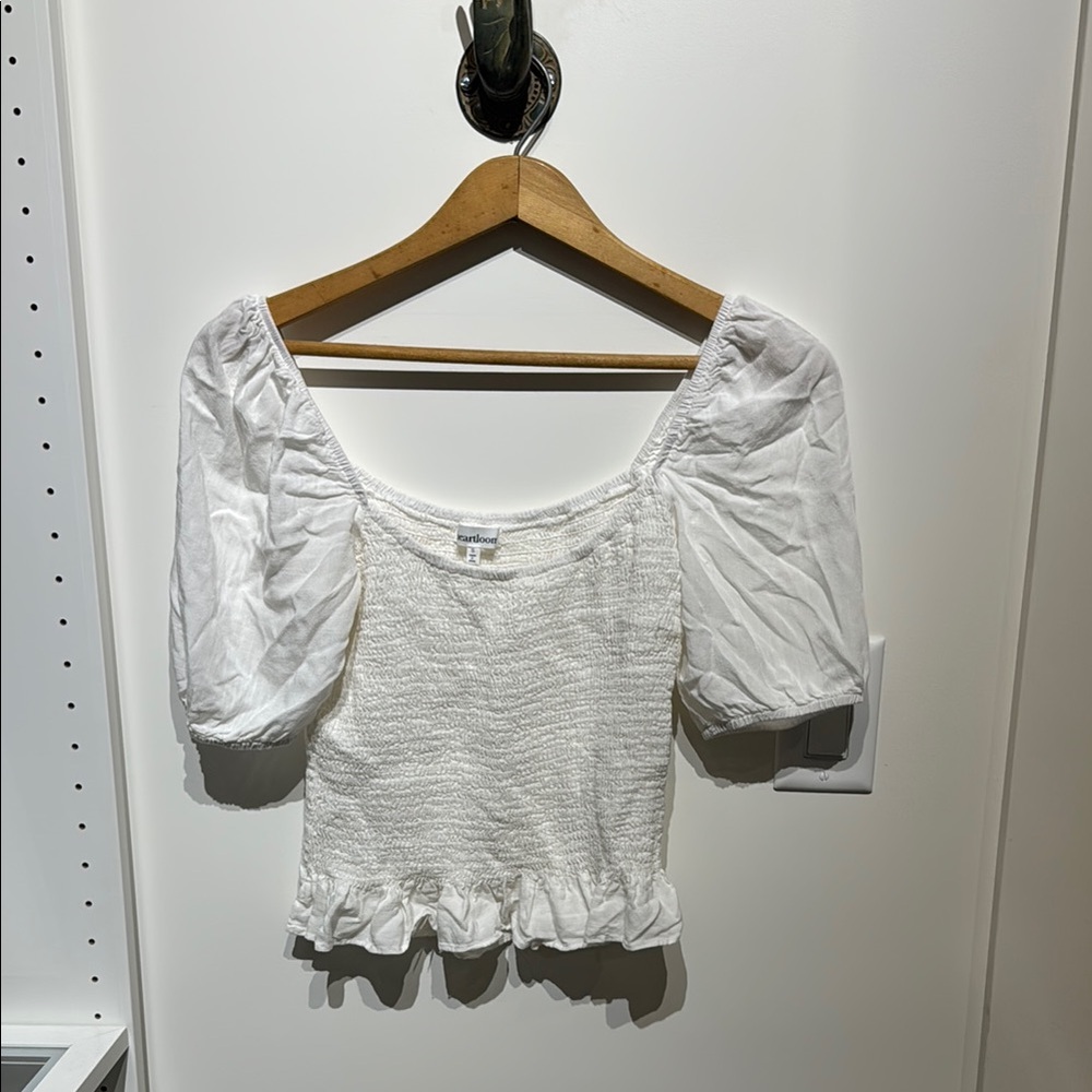 Heartloom White Puff Sleeve Blouse